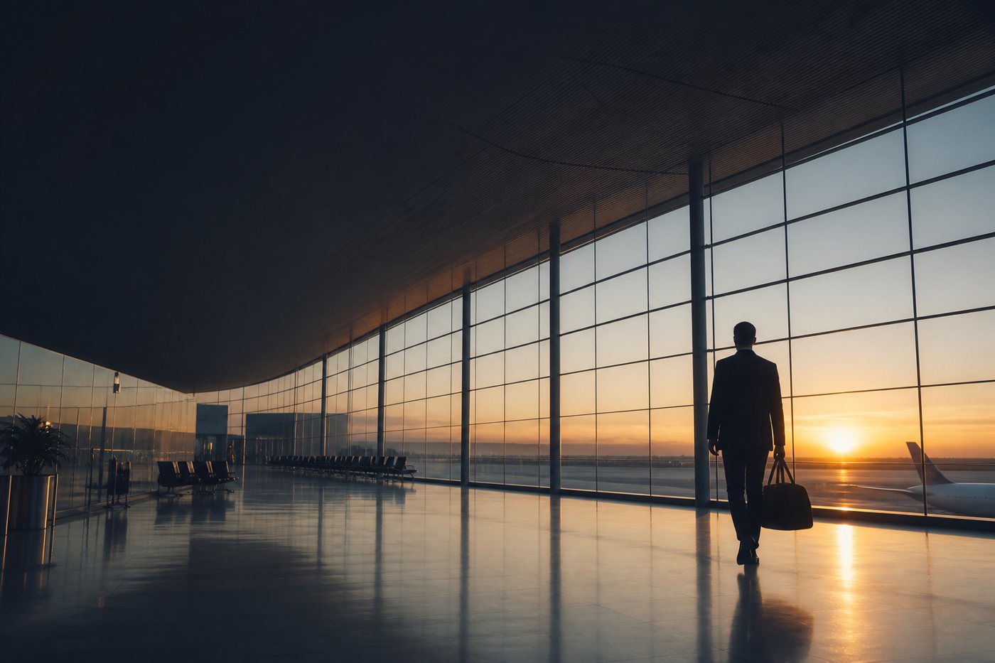 Terminal at dawn